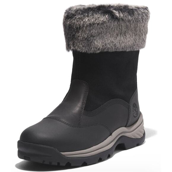 TIMBERLAND WOMEN'S 9 WHITE LEDGE MID PULL WATERPROOF JET BLACK NUBUCK NIB - Picture 3 of 9